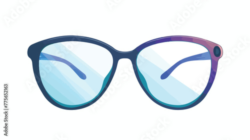 Glasses vector icon flat vector isolated on white background