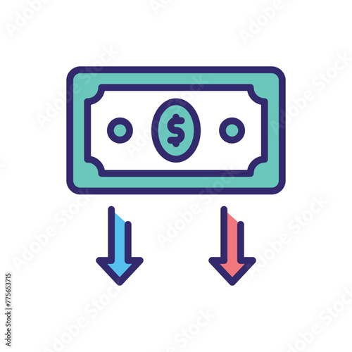 Lower Cost vector icon