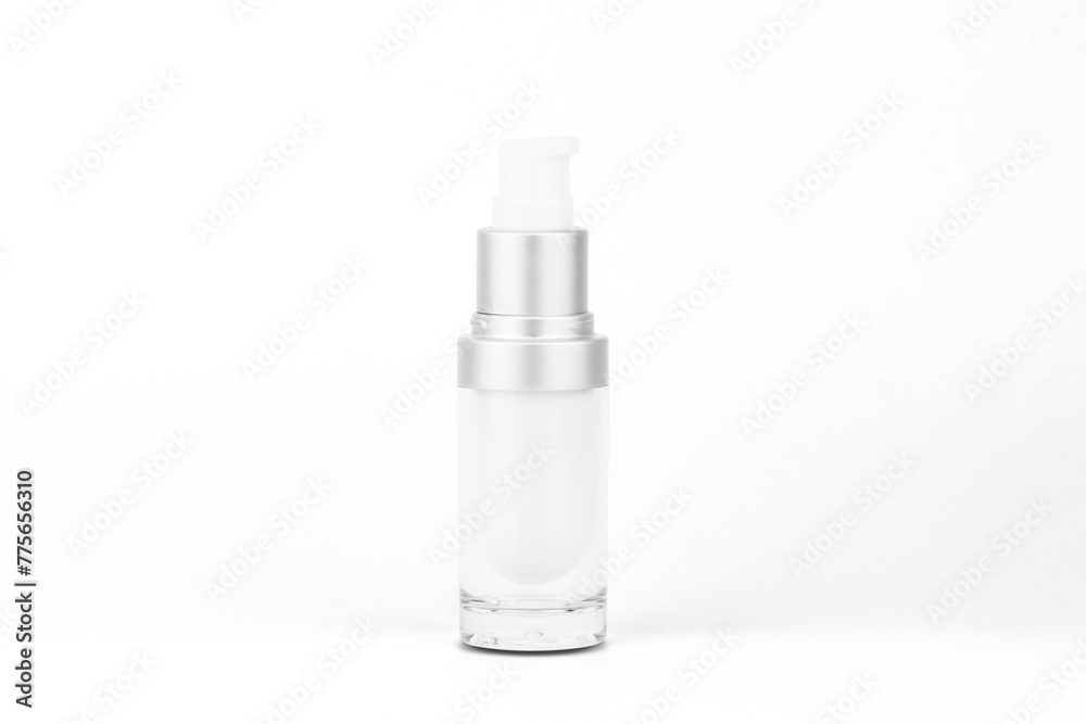 Mock-up an empty container a cream pump bottle for cosmetic, isolated on white background with clipping path. Mock-up an empty container a cream pump bottle for cosmetic, isolated on white background with clipping path.