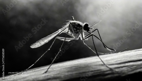 Wallpaper Closeup of a mosquito insect isolated on white background © Bilal