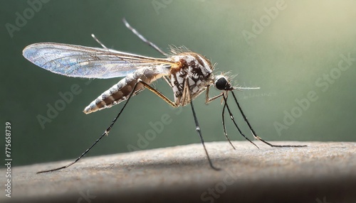 Wallpaper Closeup of a mosquito insect isolated on white background © Bilal