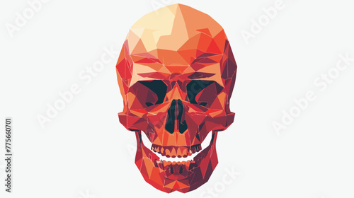 Skull simple geometric shape isolated. Vector illustr