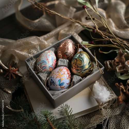 easter eggs in a aesthetic luxury package