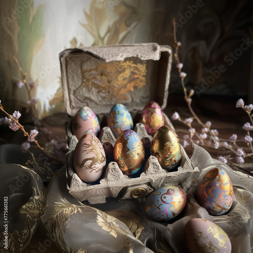 easter eggs in a aesthetic luxury package