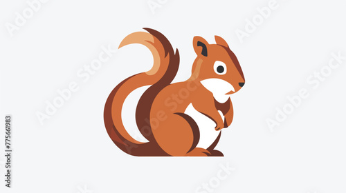 Squirrel vector logo design. Chipmunk logo design