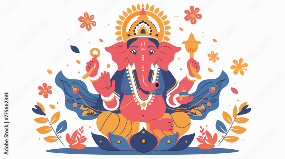 Illustration of Lord Ganpati background for Ganesh 