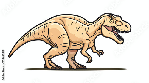 Illustration of T-rex line art flat vector  © Roses