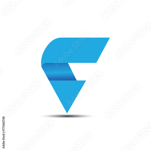 f letter logo design icon