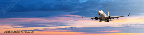 A commercial passenger plane taking off © AlenKadr