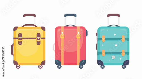 Suitcase icon for holiday. Vector design flat vector