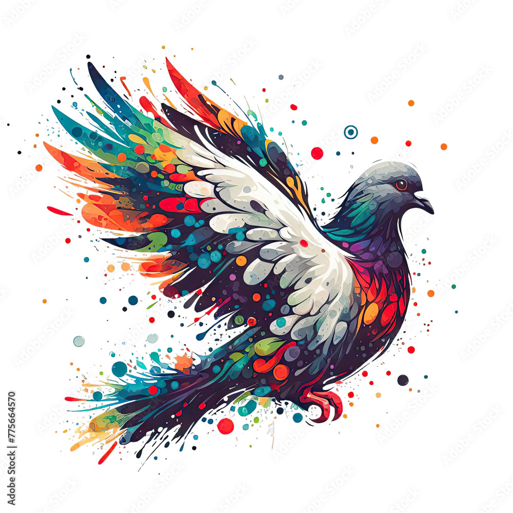 Isolated Bird on a Clear PNG Canvas, Generative AI