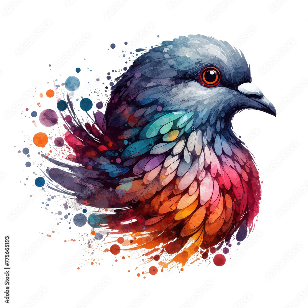 Obraz premium Isolated Bird on a Clear PNG Canvas, Generative AI