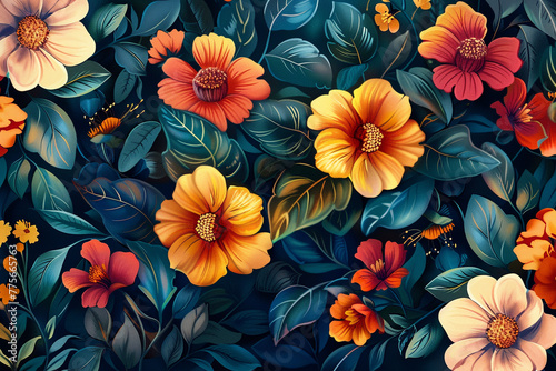 seamless floral  illustration.