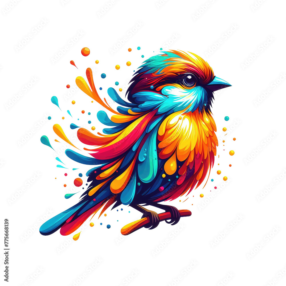 Isolated Bird on a Clear PNG Canvas, Generative AI