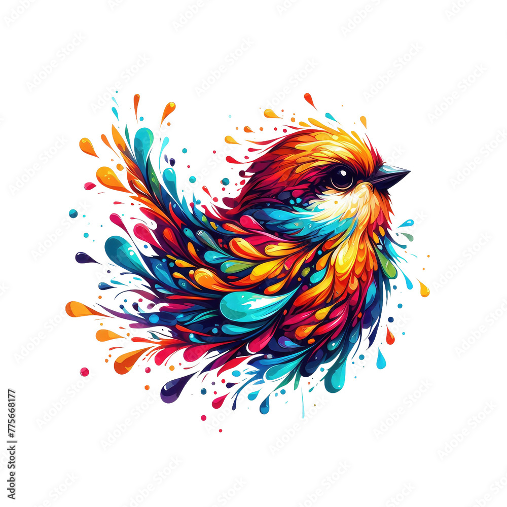 Obraz premium Isolated Bird on a Clear PNG Canvas, Generative AI