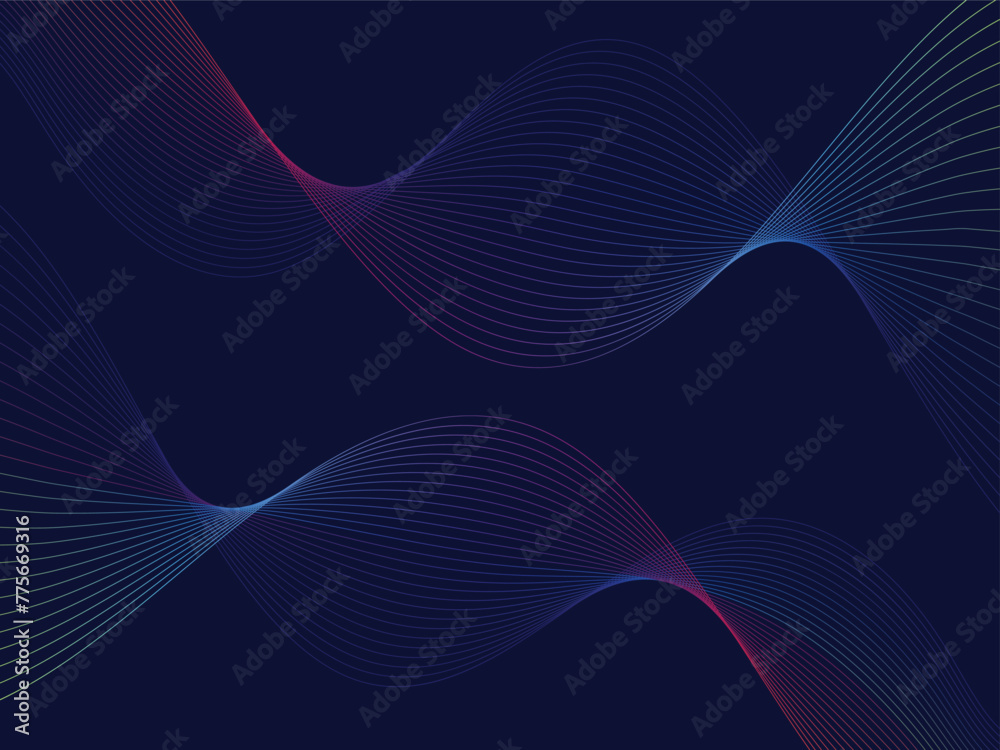 Vector blue abstract line wave background for business flyer brochure banner Vector blue abstract line wave background for business flyer brochure banner