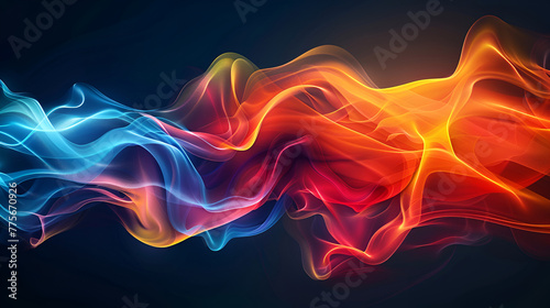 abstract colorful background with lines and waves, abstract background with multicolored smoke in the form of waves ,A wave of colorful light blurring across the frame, creating a dynamic and vibrant 