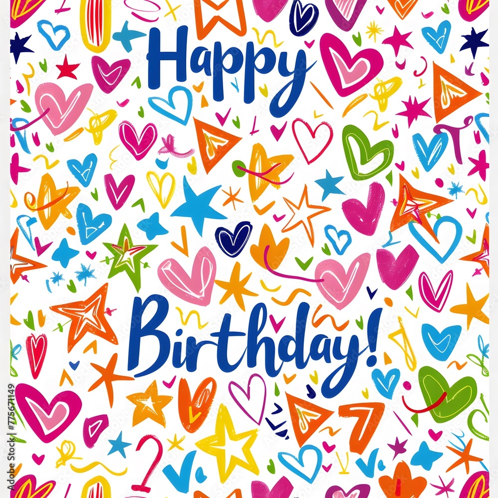 Cute birthday wrapping paper design