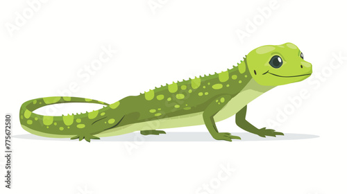 Lizard vector design animal and reptile gecko flat vector