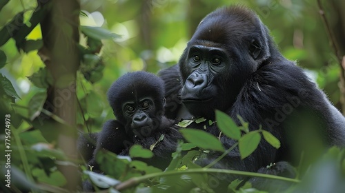 the intimate bond between a gorilla mother and her young infant