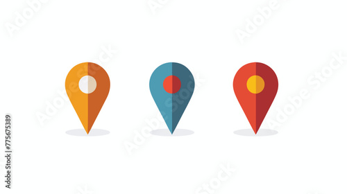 Map pin vector icon. Map marker icon symbol flat vector