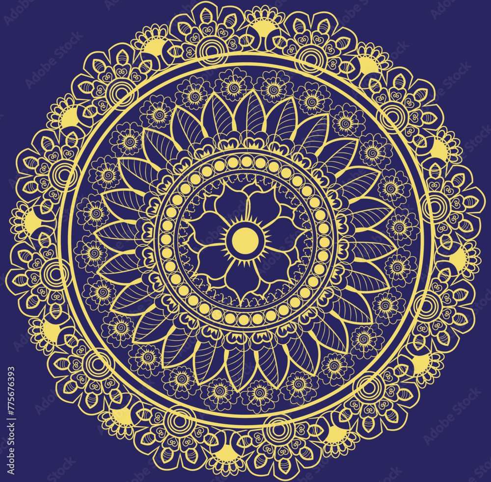 This is simple and vector mandala design and it is editable.