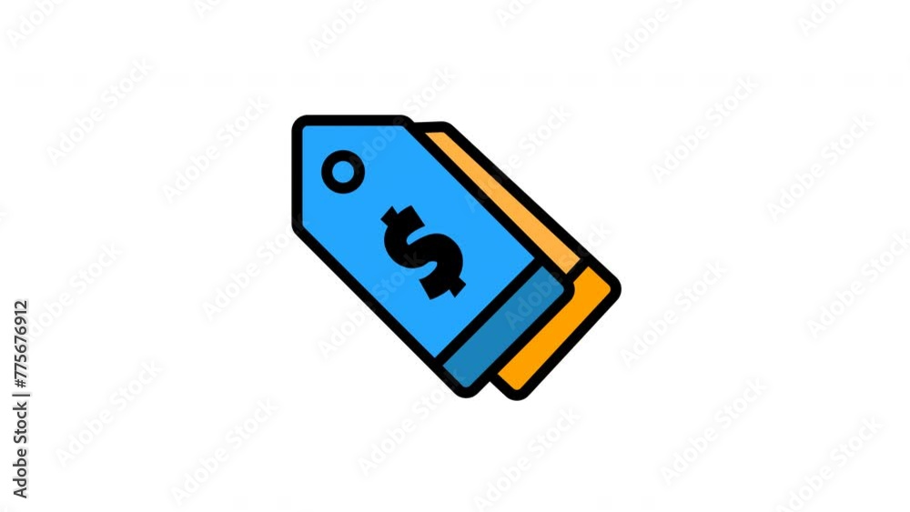 Animated price filled line icon on transparent background, ecommerce animation, 4k video motion graphic with alpha channel, use for web design, mobile apps, ui design Animated price filled line icon on transparent background, ecommerce animation, 4k video motion graphic with alpha channel, use for web design, mobile apps, ui design