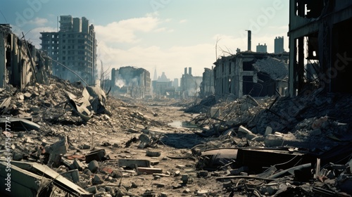 The ruins of cities destroyed after the war #775677774
