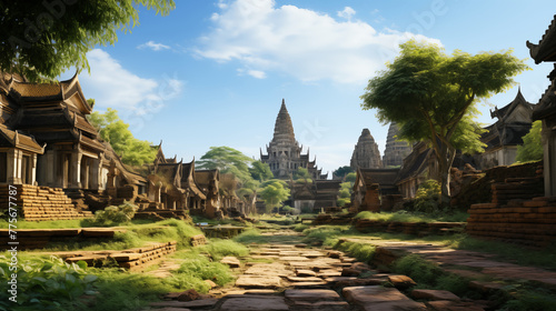 Thailand's Ancient Heart: Ayutthaya's Majestic Ruins Bathed in Golden Light