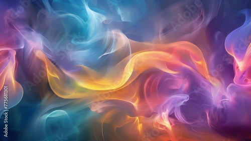 The colorful smokes billow and dance forming a mesmerizing display of swirling rainbow tendrils.