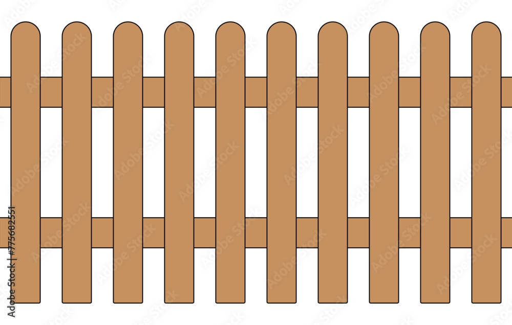 wooden fence - color illustration - seamless repeatable pattern wooden fence - color illustration - seamless repeatable pattern