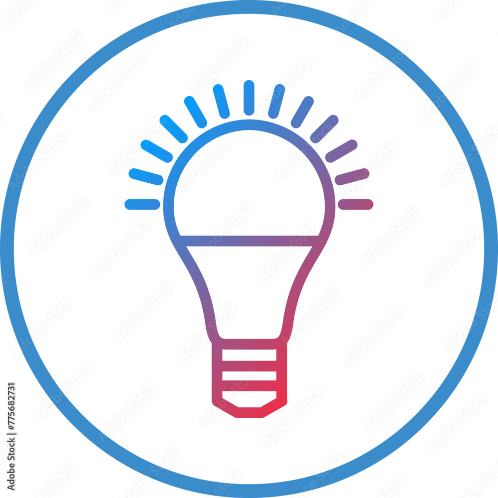 Vector Design Led Lamp Icon Style Vector Design Led Lamp Icon Style
