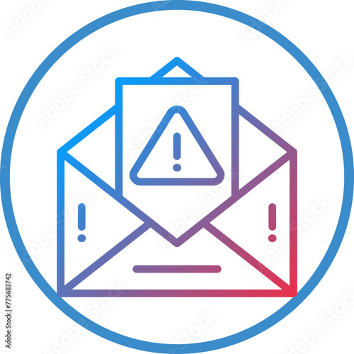 Vector Design Spam Email Icon Style