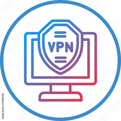 Vector Design VPN Icon Style