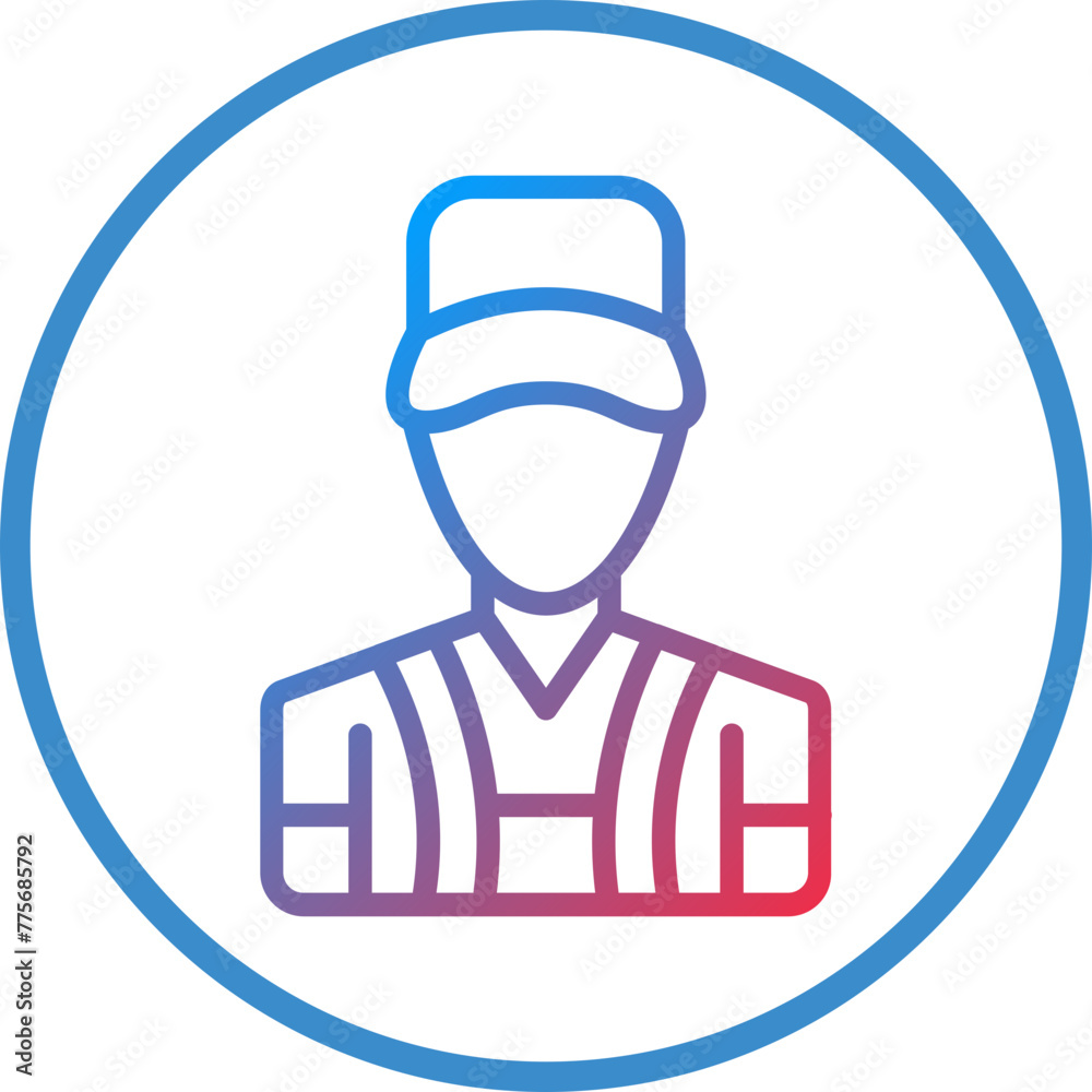 Vector Design Park Attendant Icon Style