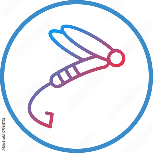 Vector Design Fly-Fishing Icon Style
