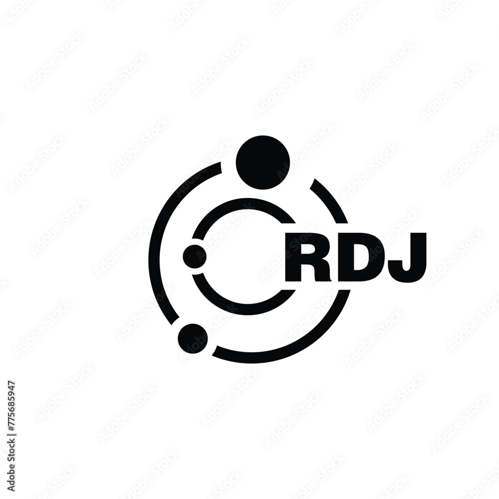 RDJ letter logo design on white background. RDJ logo. RDJ creative