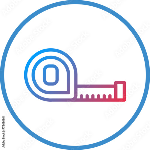 Vector Design Measuring Tape Icon Style