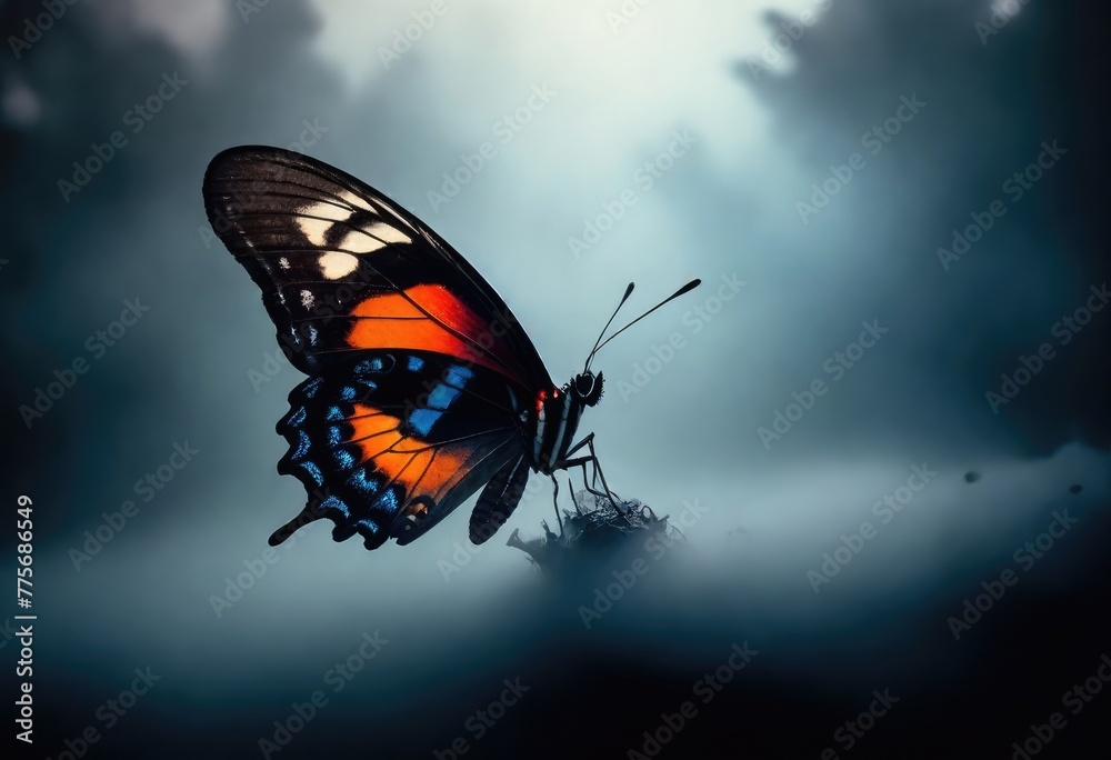 Obraz premium Butterflies in dark background