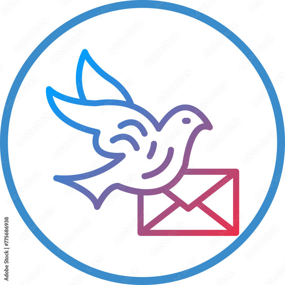 Vector Design Pigeon Post Icon Style Vector Design Pigeon Post Icon Style