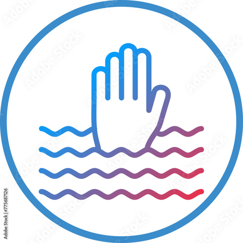 Vector Design Drown Icon Style
