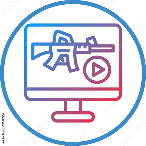Vector Design Livestream Icon Style