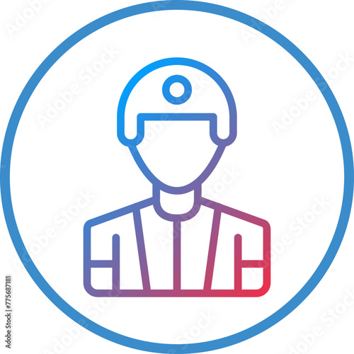 Vector Design Male Player Icon Style
