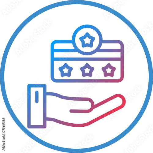 Vector Design Earn Reward Points Icon Style