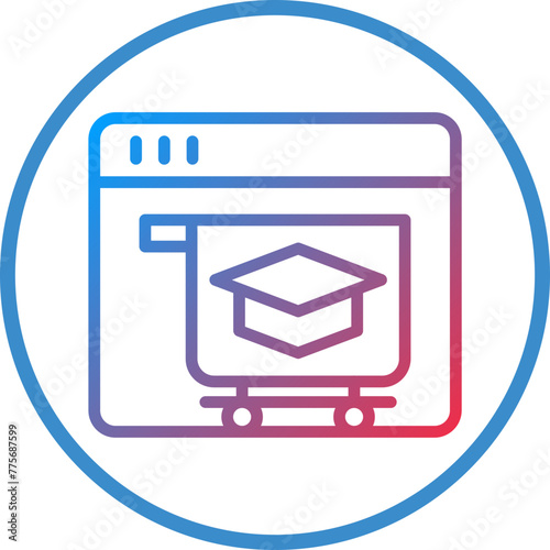 Vector Design Online Courses Icon Style