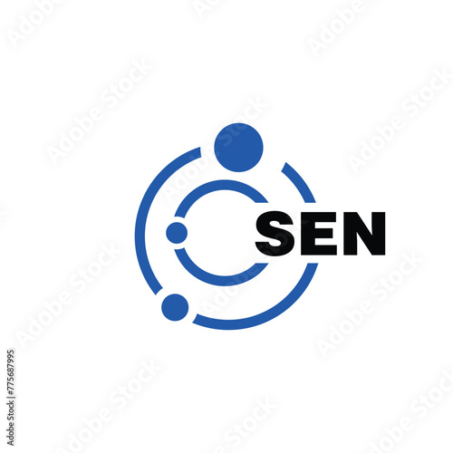 SEN letter logo design on white background. SEN logo. SEN creative initials letter Monogram logo icon concept. SEN letter design