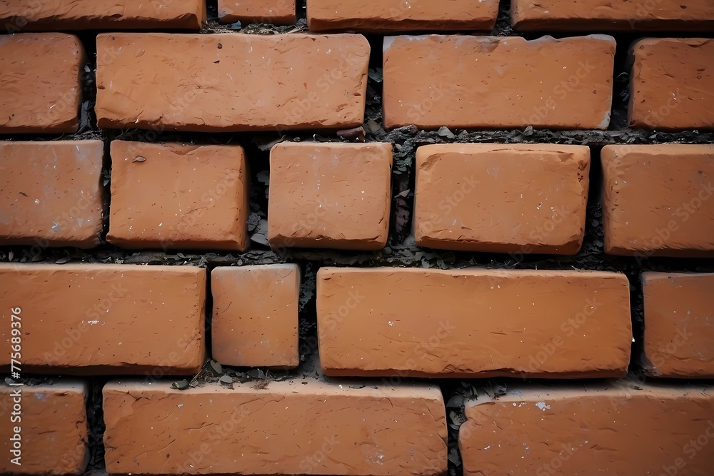 Fototapeta premium close up shot of a brick wall for wallpaper 