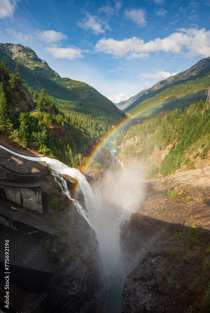 A Waterfall at North Cascades National Park in Washington State