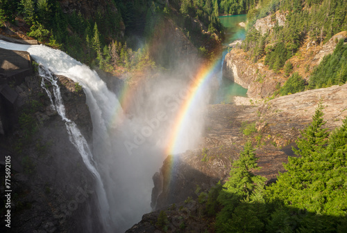 A Waterfall at North Cascades National Park in Washington State