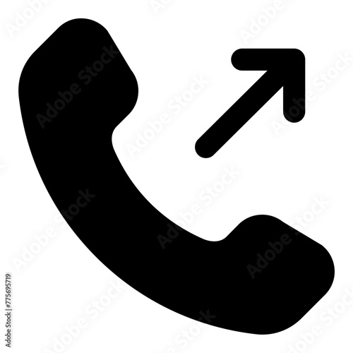 outgoing call icon vector illustration asset element
